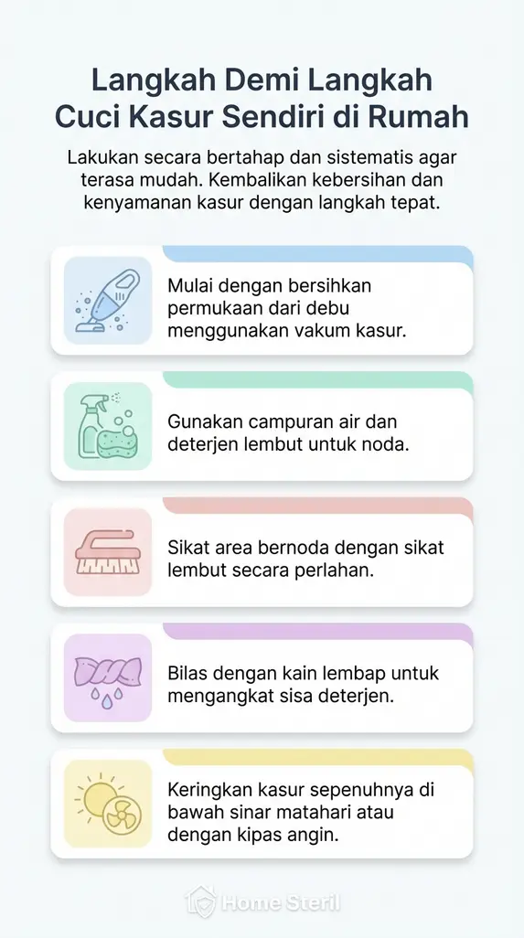 Langkah Demi Langkah Cuci Kasur Sendiri di Rumah