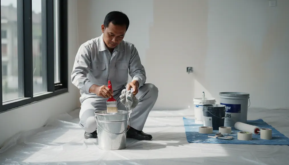 Pengecatan eksterior tahan cuaca ekstrem menggunakan produk Jotun dan Dulux - home-steril.com