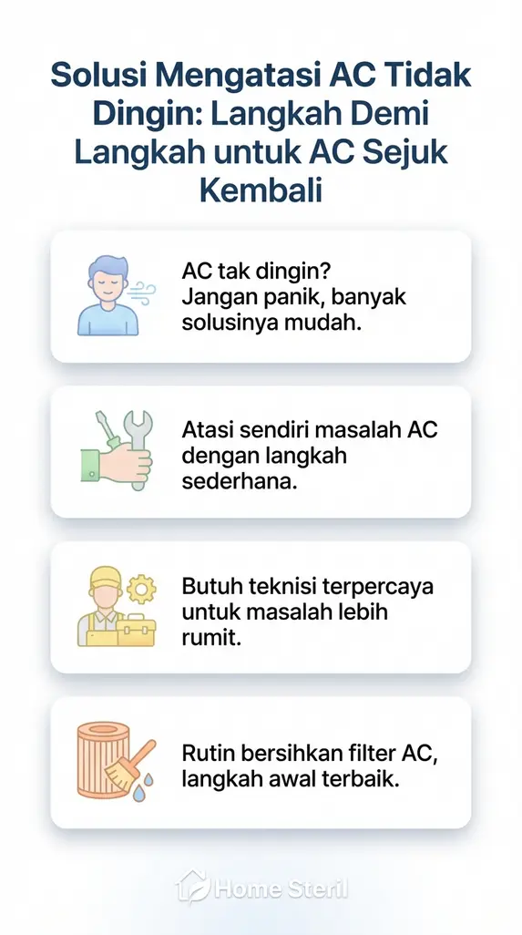Solusi Mengatasi AC Tidak Dingin: Langkah Demi Langkah untuk AC Sejuk Kembali