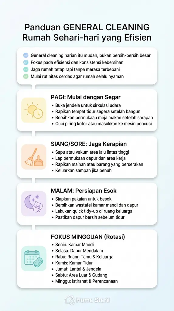 Panduan GENERAL CLEANING Rumah Sehari-hari yang Efisien