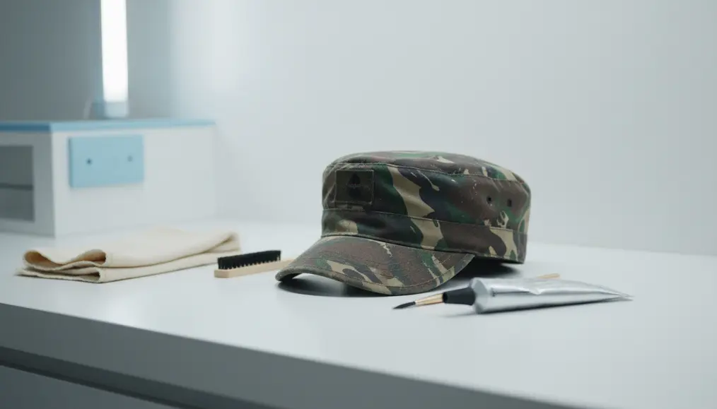 Restorasi Topi Komando / Military Cap yang Pudar Belang