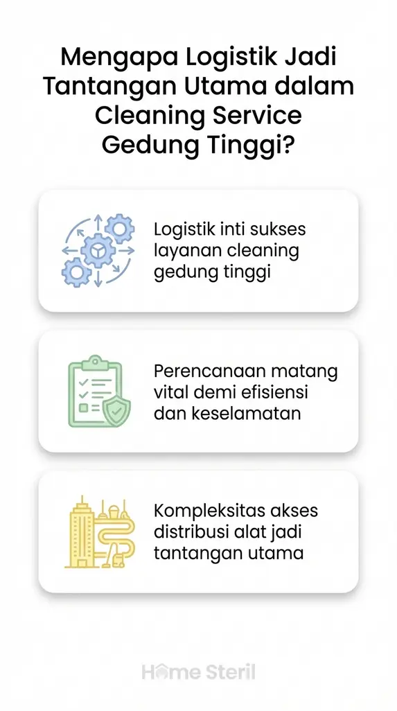 Mengapa Logistik Jadi Tantangan Utama dalam Cleaning Service Gedung Tinggi?