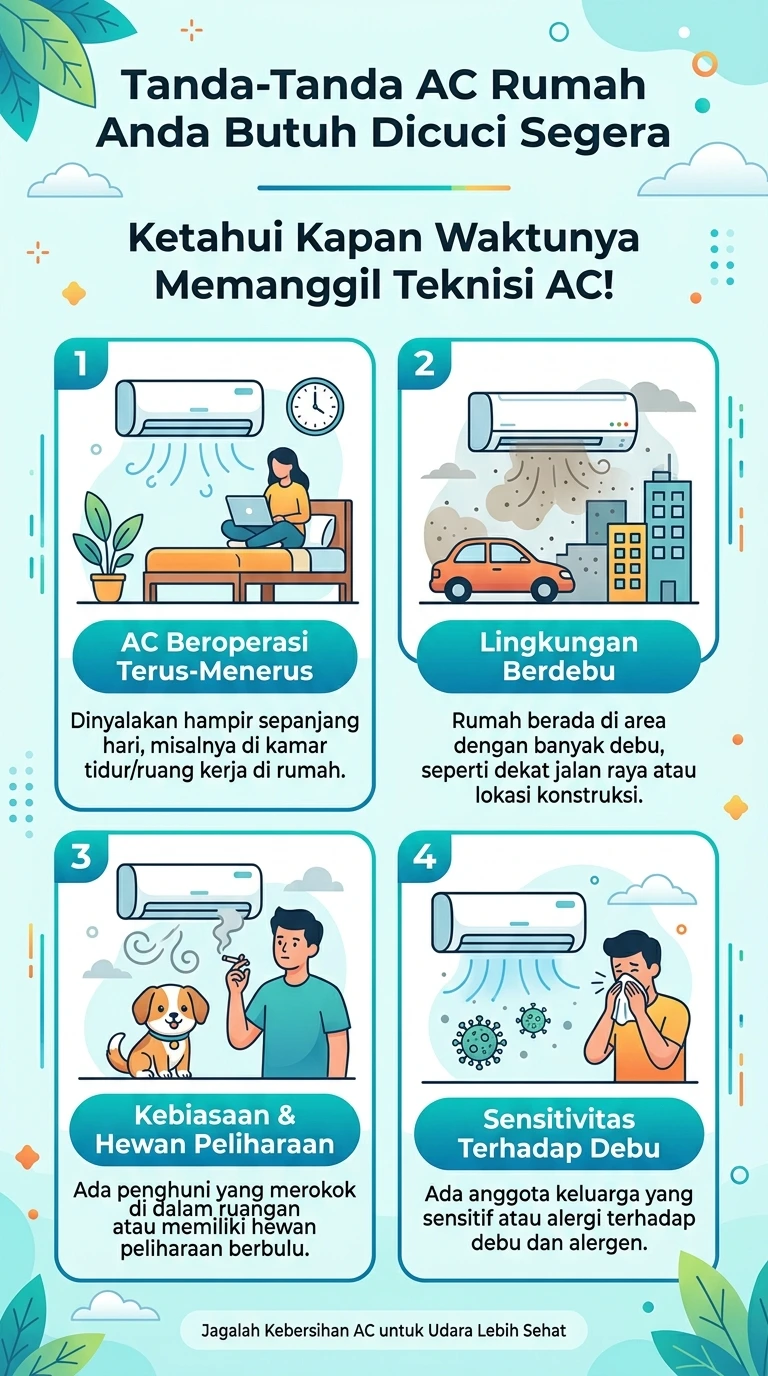 Infografik :Tanda Tanda AC Rumah Anda Butuh Dicuci Segera