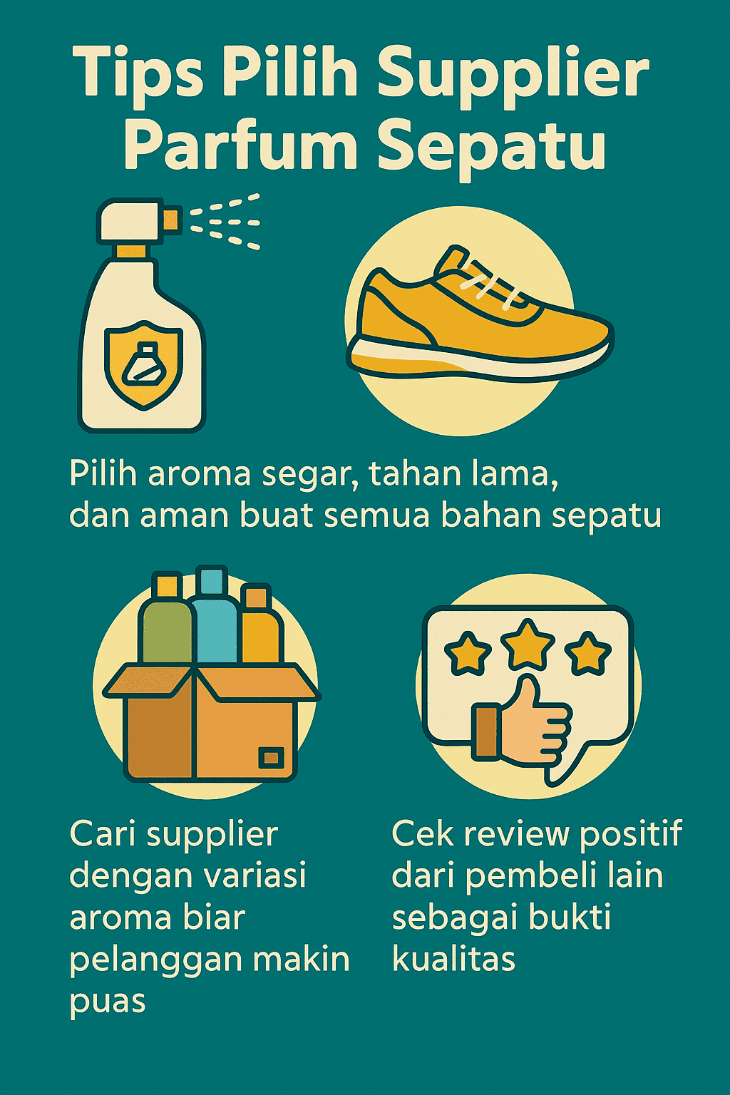 Infografik: Tips Pilih Supplier Parfum Sepatu