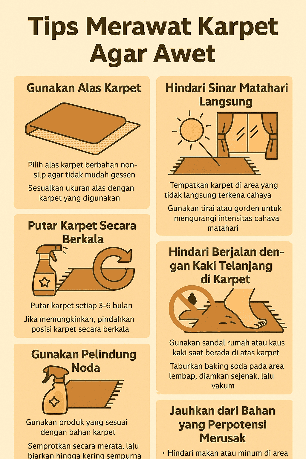 Infografik: Tips Merawat Karpet Agar Awet