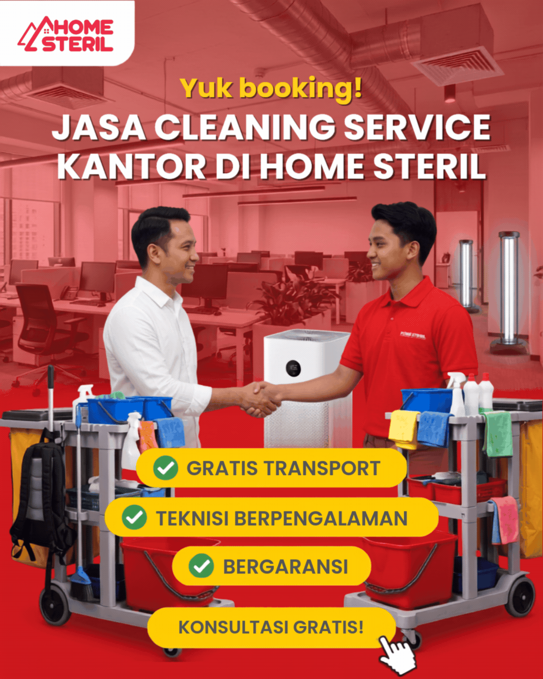Jasa Cleaning Service Kantor di Homesteril.com