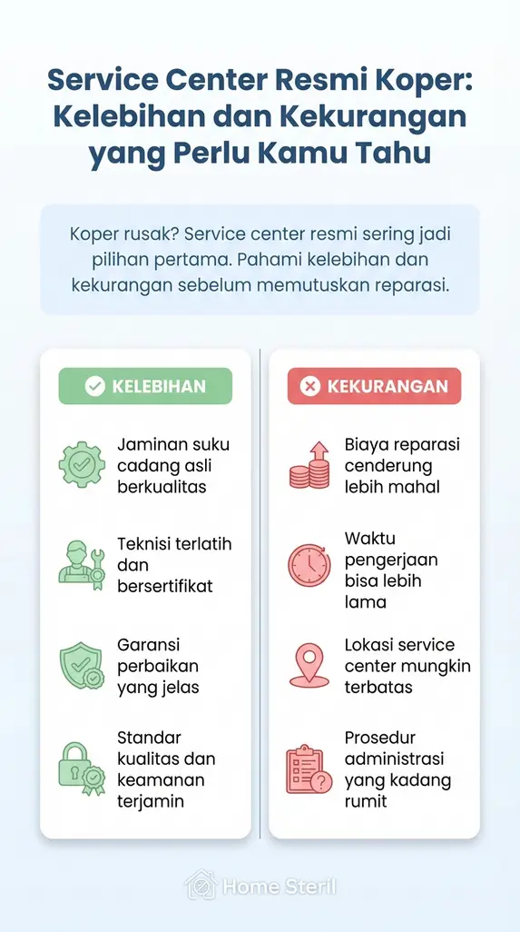 Service Center Resmi Koper: Kelebihan dan Kekurangan yang Perlu Kamu Tahu