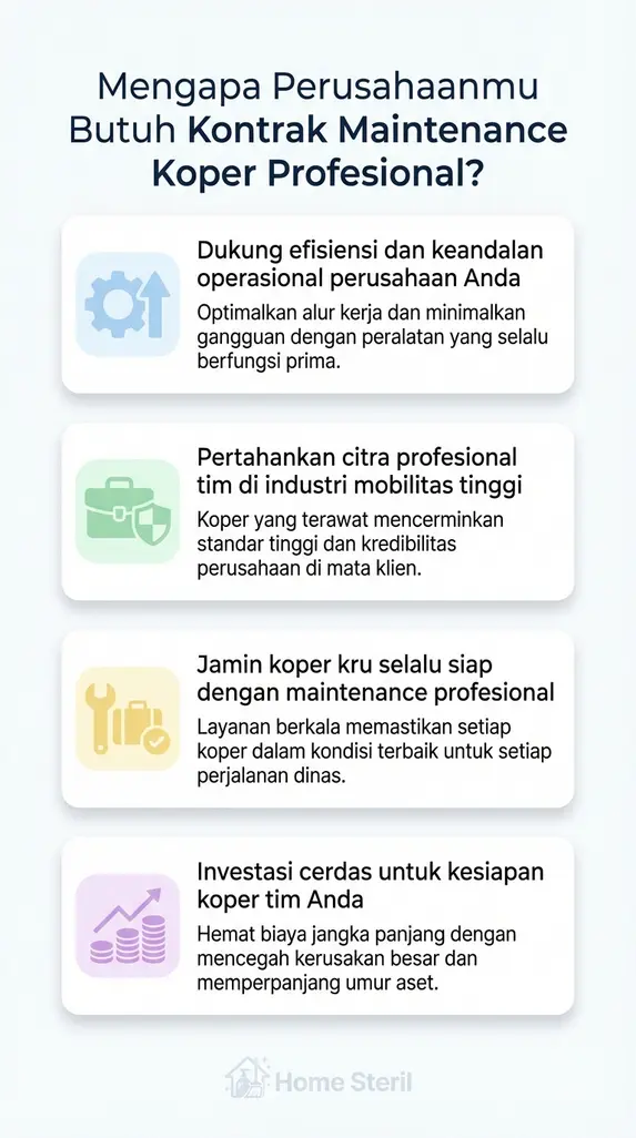 Mengapa Perusahaanmu Butuh Kontrak Maintenance Koper Profesional?