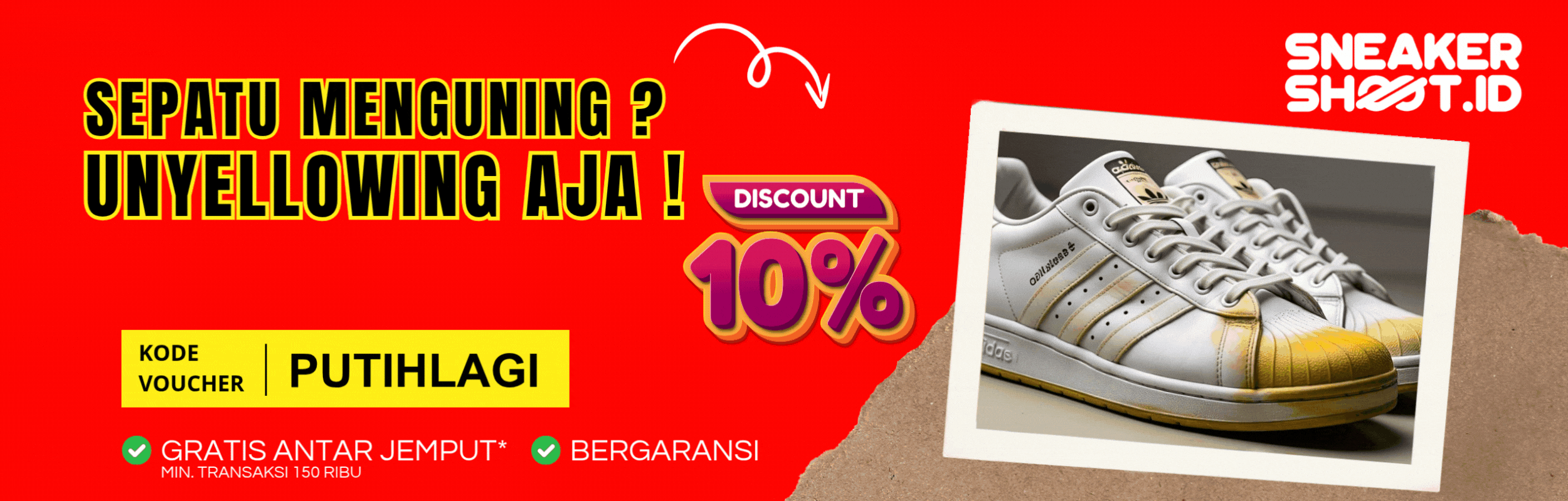 Jasa unyellowing sepatu dekat sini