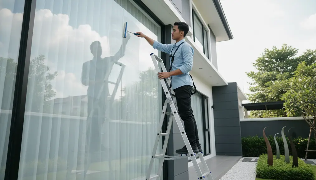 Solusi Jasa Bersih Kaca Rumah Dua Lantai: Keamanan dan Hasil Kinclong