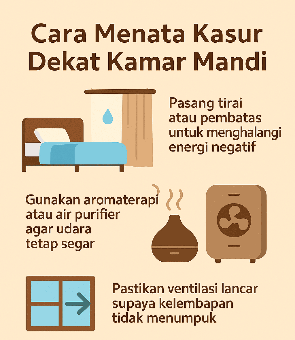 Infografik: Cara Menata Kasur Dekat Kamar Mandi
