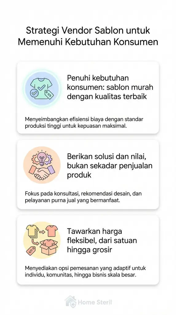 Strategi Vendor Sablon untuk Memenuhi Kebutuhan Konsumen