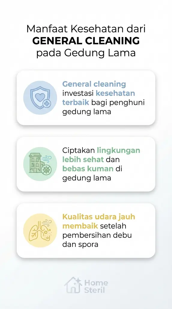 Manfaat Kesehatan dari GENERAL CLEANING pada Gedung Lama