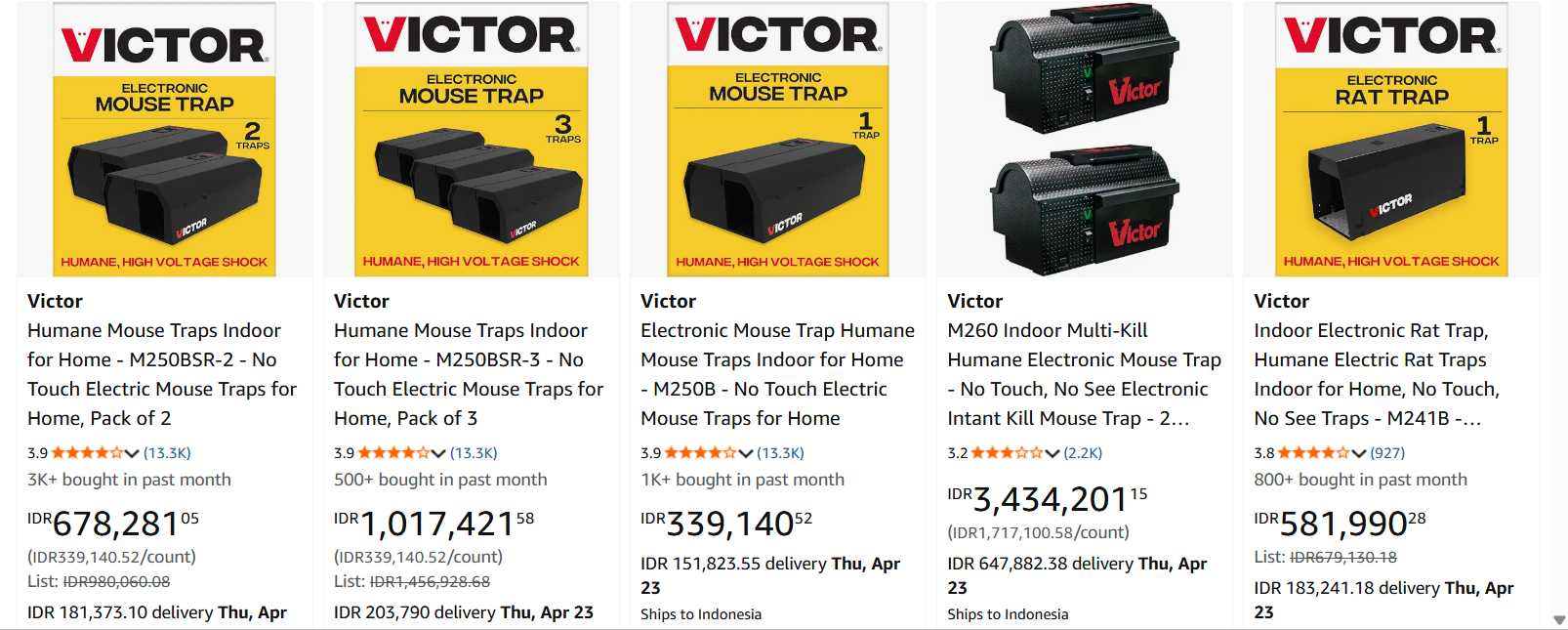 4. Victor Electronic Mouse Trap (Kejut Listrik)