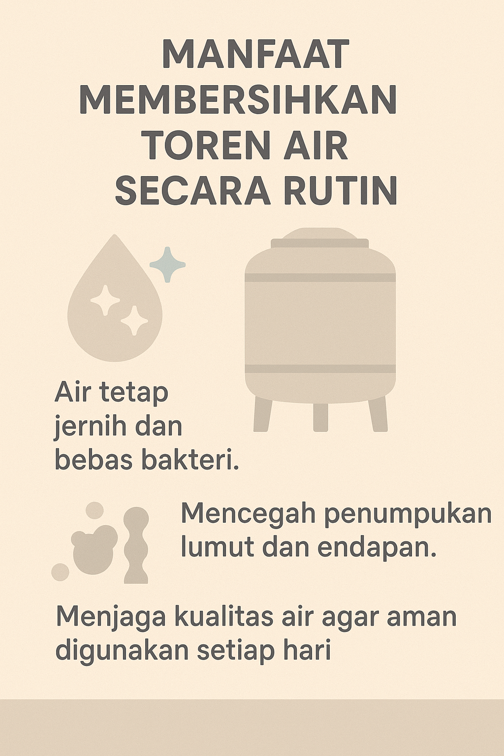 Infografik:Manfaat Membersihkan Toren Air Secara Rutin