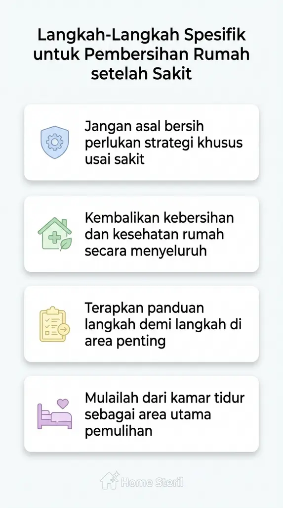 Langkah-Langkah Spesifik untuk Pembersihan Rumah setelah Sakit