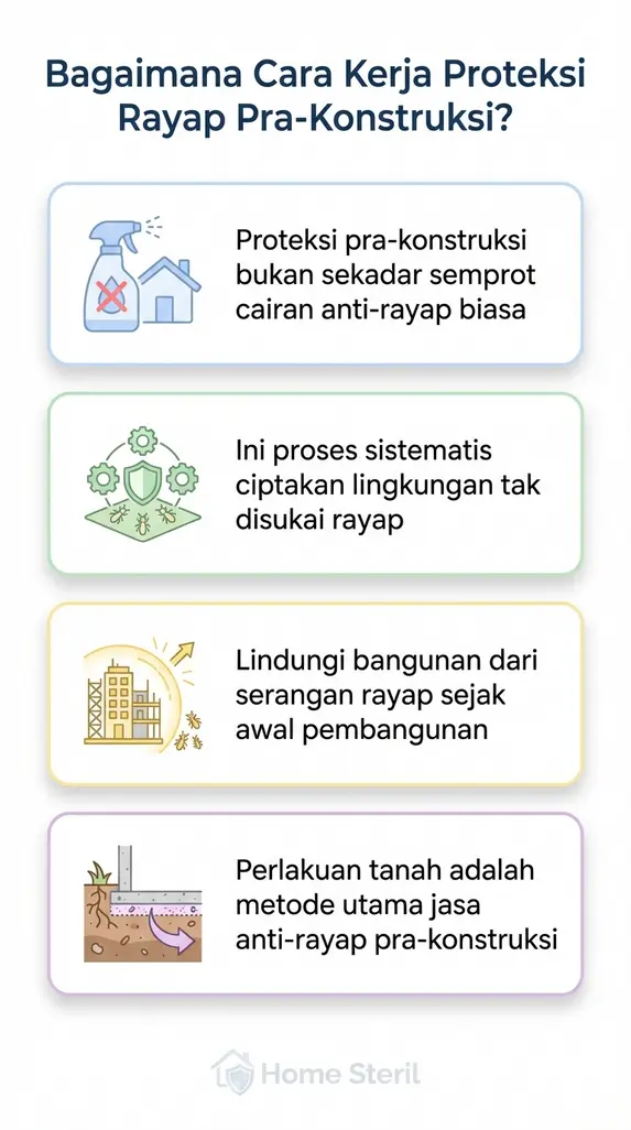 Bagaimana Cara Kerja Proteksi Rayap Pra-Konstruksi?