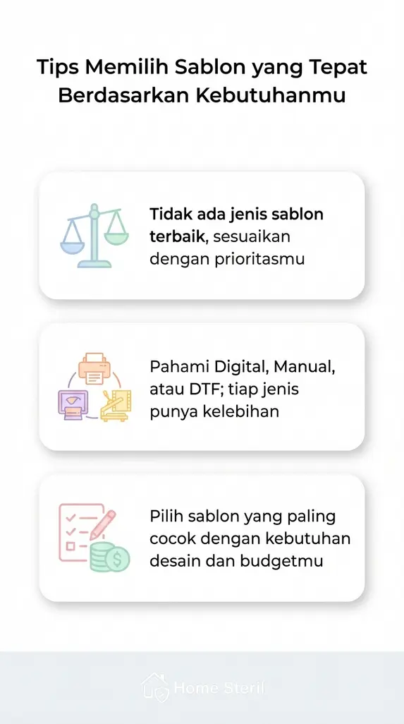 Tips Memilih Sablon yang Tepat Berdasarkan Kebutuhanmu