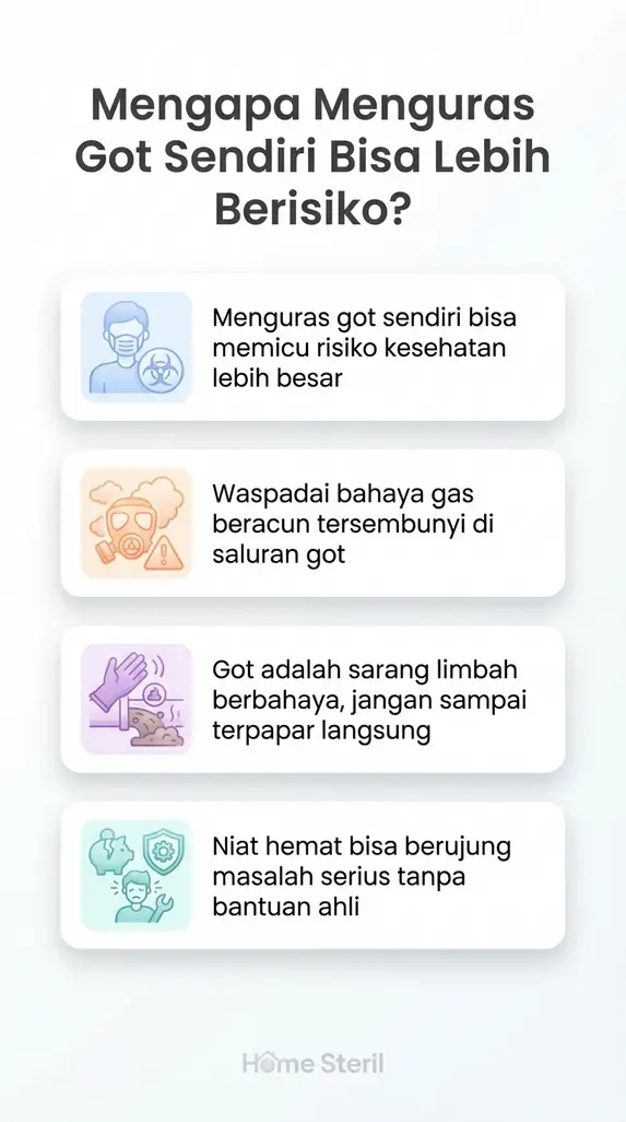 Mengapa Menguras Got Sendiri Bisa Lebih Berisiko?