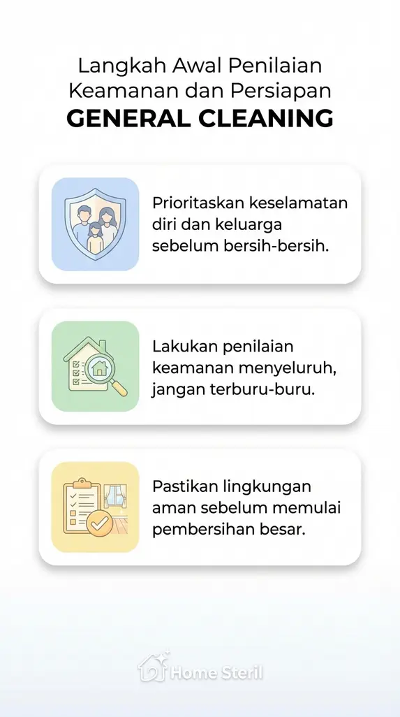 Langkah Awal Penilaian Keamanan dan Persiapan GENERAL CLEANING