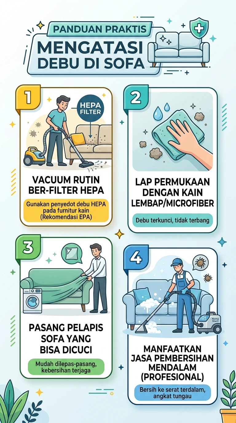 Infografik ; Panduan Praktis Mengatasi Debu di Sofa