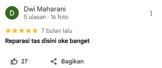 Rating Terkait Jasa Reparasi Tas di Home Steril: