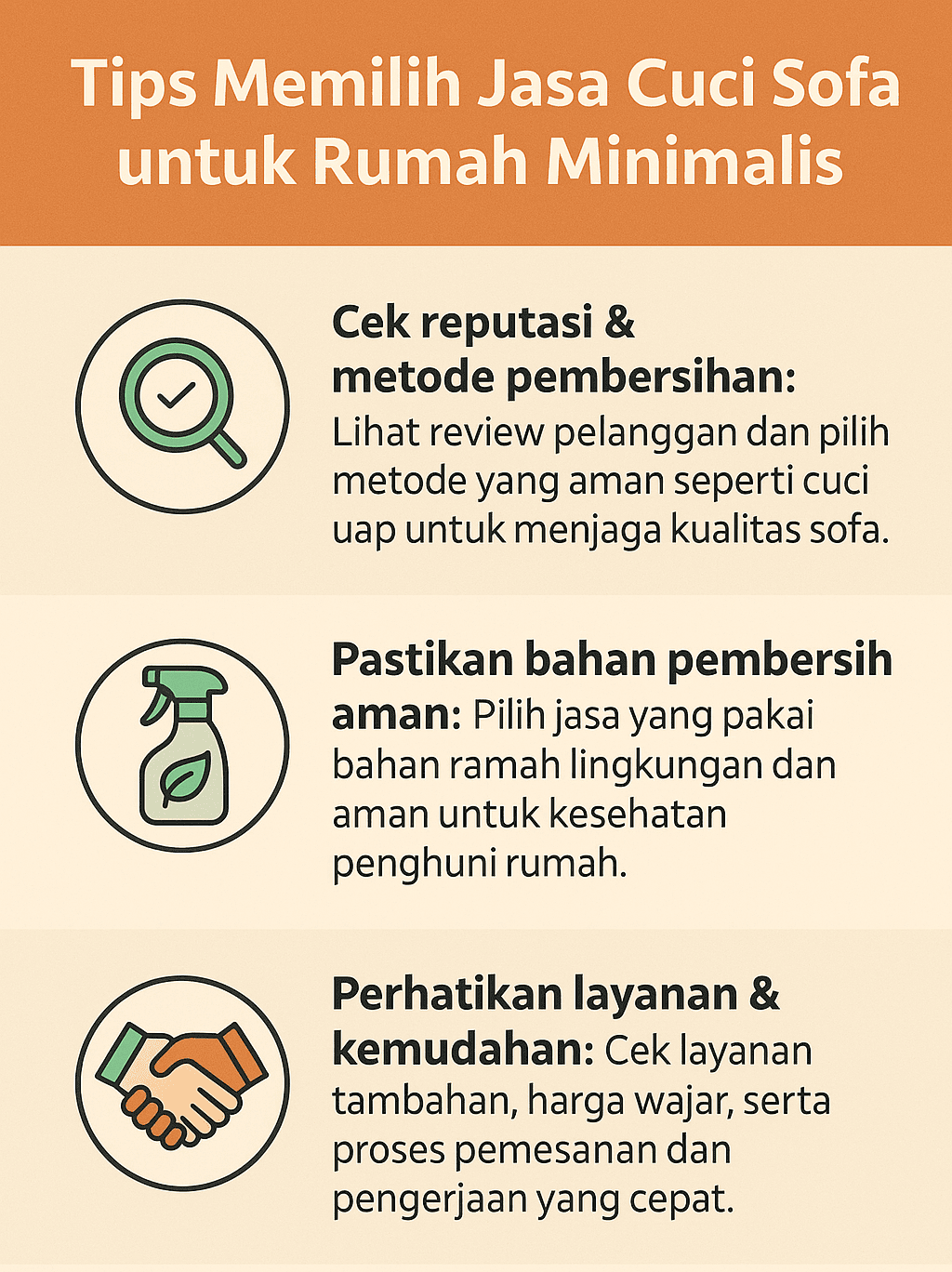 Infografik: Tips Memilih Jasa Cuci Sofa untuk Rumah Minimalis