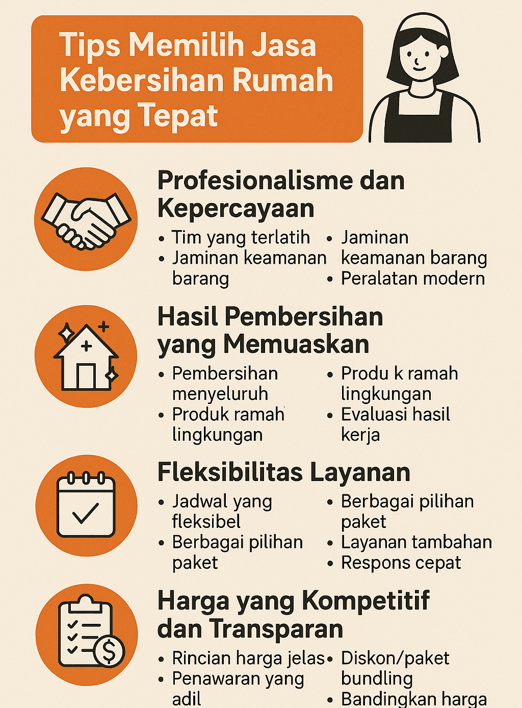 Infografik: Tips Memilih Jasa Kebersihan Rumah yang Tepat