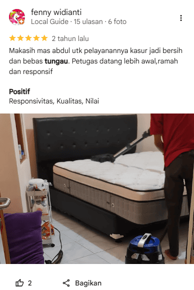 Rating dan Testimoni Pelanggan Vakuum Tungau di Home Steril