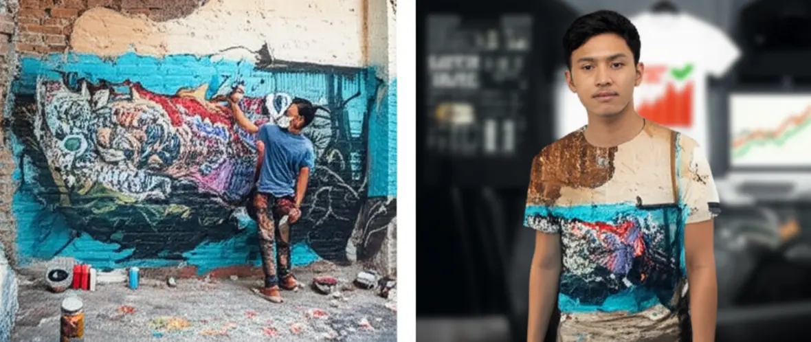Cuan dari Kanvas Jalanan: Peluang Bisnis Baju Satuan Custom untuk Seniman Mural & Street Artist