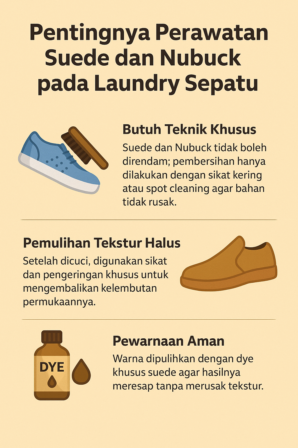 Pentingnya Perawatan Suede dan Nubuck pada Laundry Sepatu