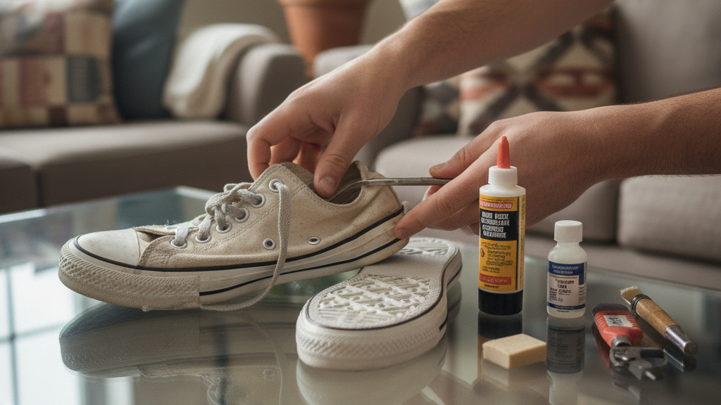 Lepaskan Outsole Sepatu Lama Secara Hati-Hati