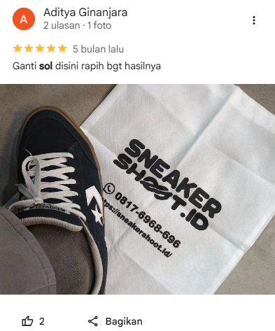 Penilaian Pelanggan Sneakershoot di Layanan Reparasi Sepatu