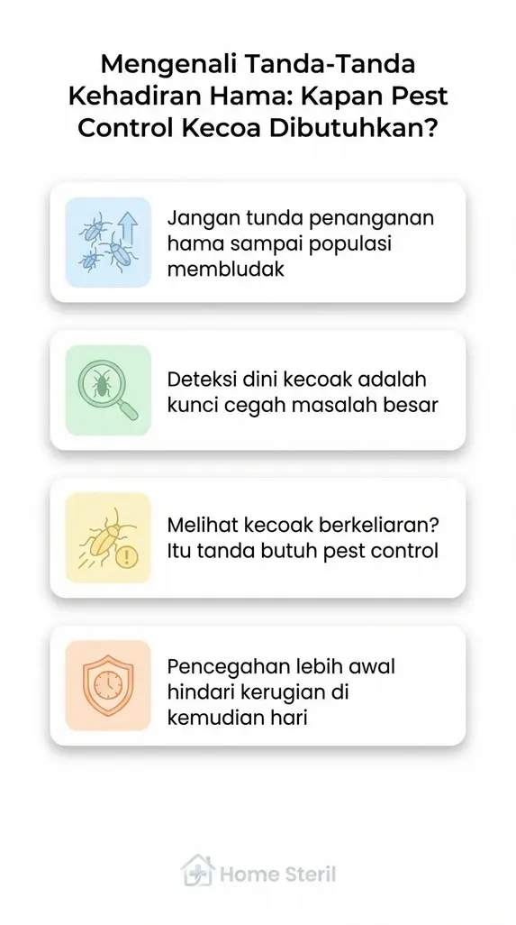 Mengenali Tanda-Tanda Kehadiran Hama: Kapan Pest Control Kecoa Dibutuhkan?