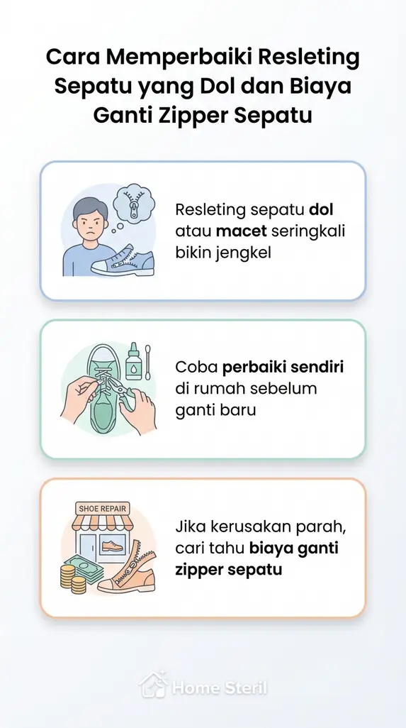 Cara Memperbaiki Resleting Sepatu yang Dol dan Biaya Ganti Zipper Sepatu