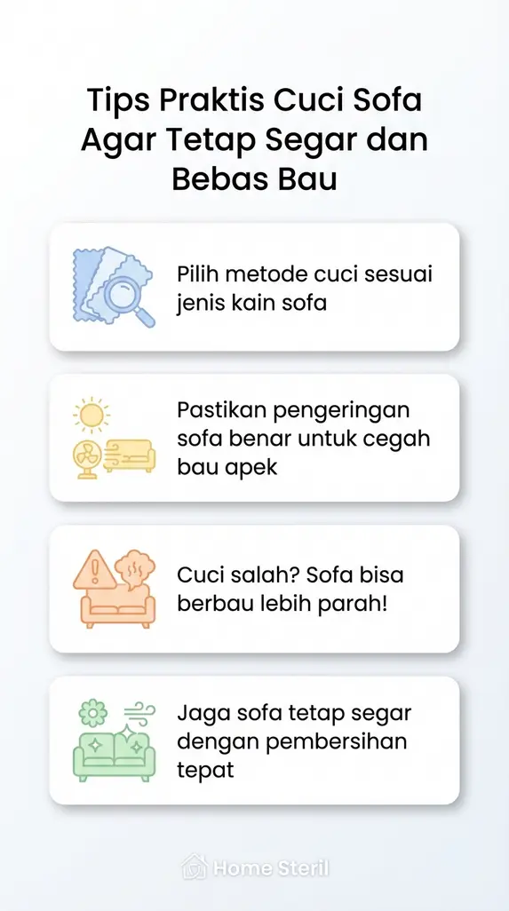 Tips Praktis Cuci Sofa Agar Tetap Segar dan Bebas Bau