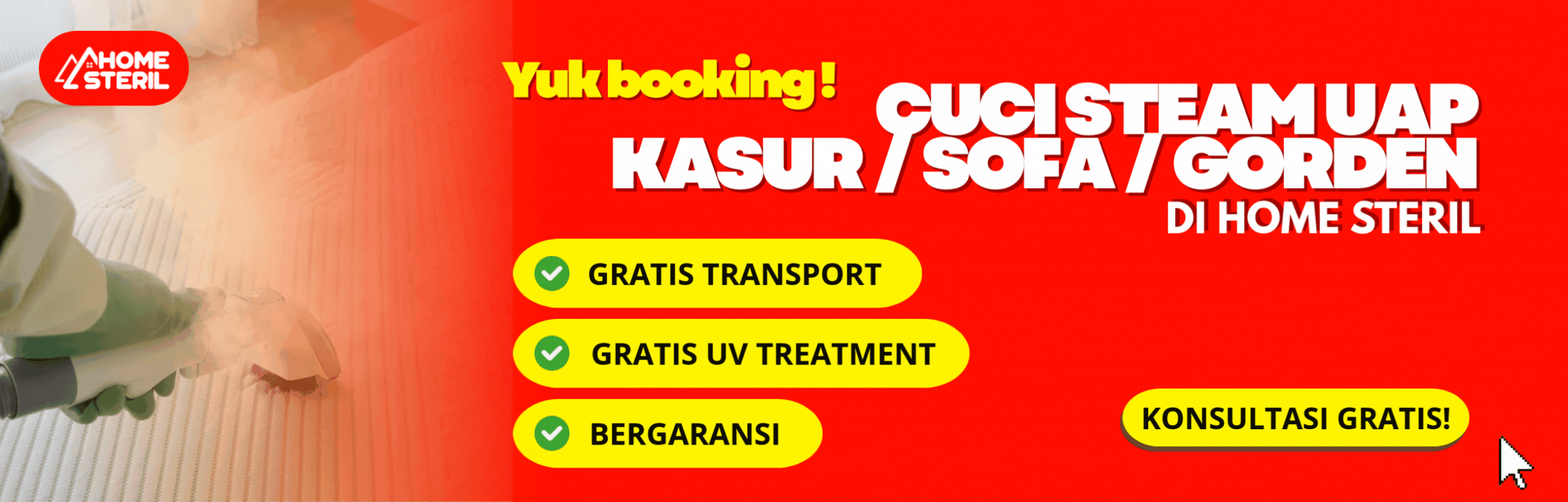 Jasa Steam Cleaning Kasur - Sofa - Gorden di home-steril.com