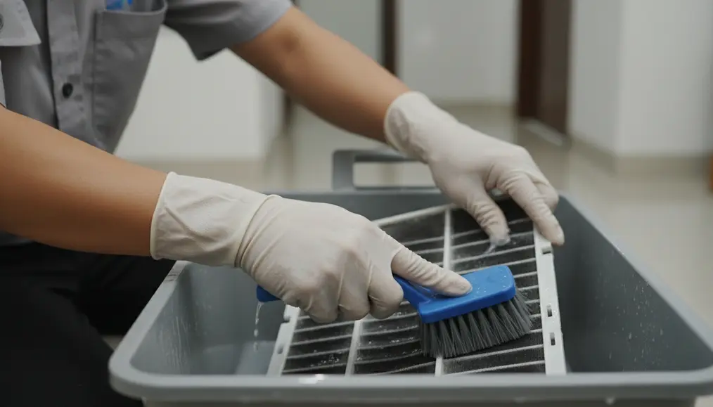 Proses Cuci AC Profesional oleh Tukang Cuci AC Jakarta Timur dari Home Steril
