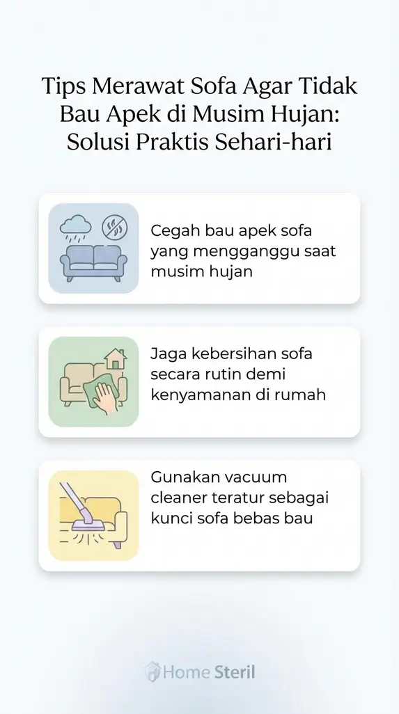 Tips Merawat Sofa Agar Tidak Bau Apek di Musim Hujan: Solusi Praktis Sehari-hari