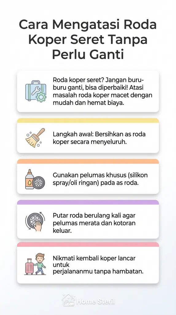 Cara Mengatasi Roda Koper Seret Tanpa Perlu Ganti