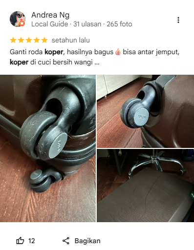 Testimoni Pelanggan Reparasi Koper di Sneakershoot