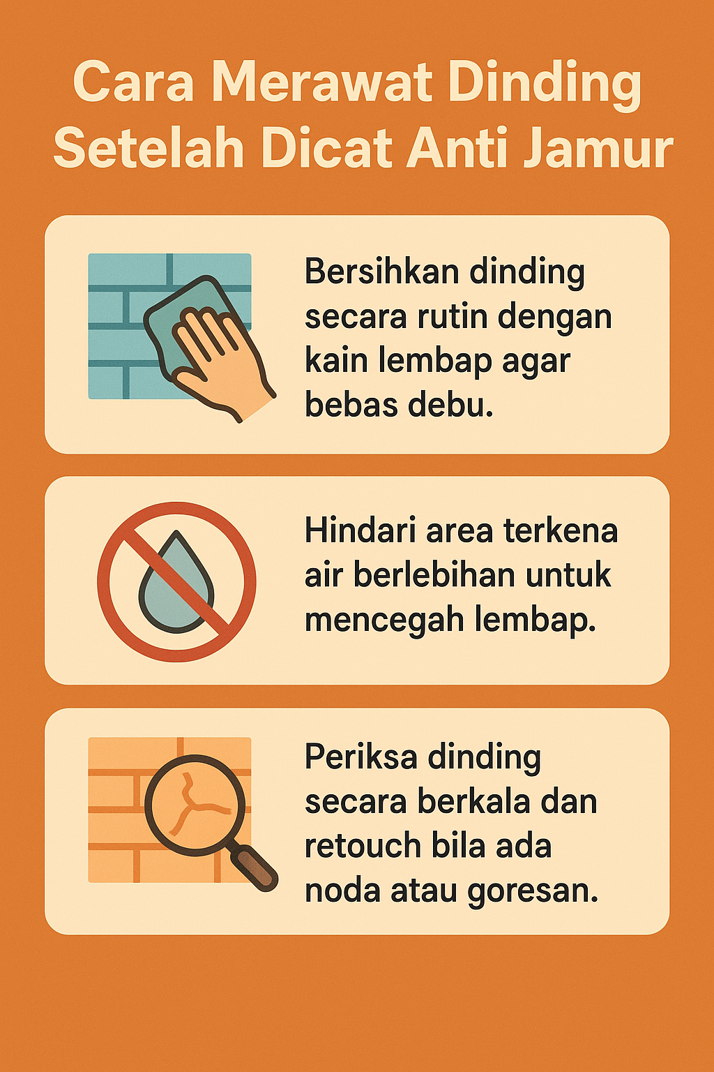 Infografik:Cara Merawat Dinding Setelah Dicat Anti Jamu