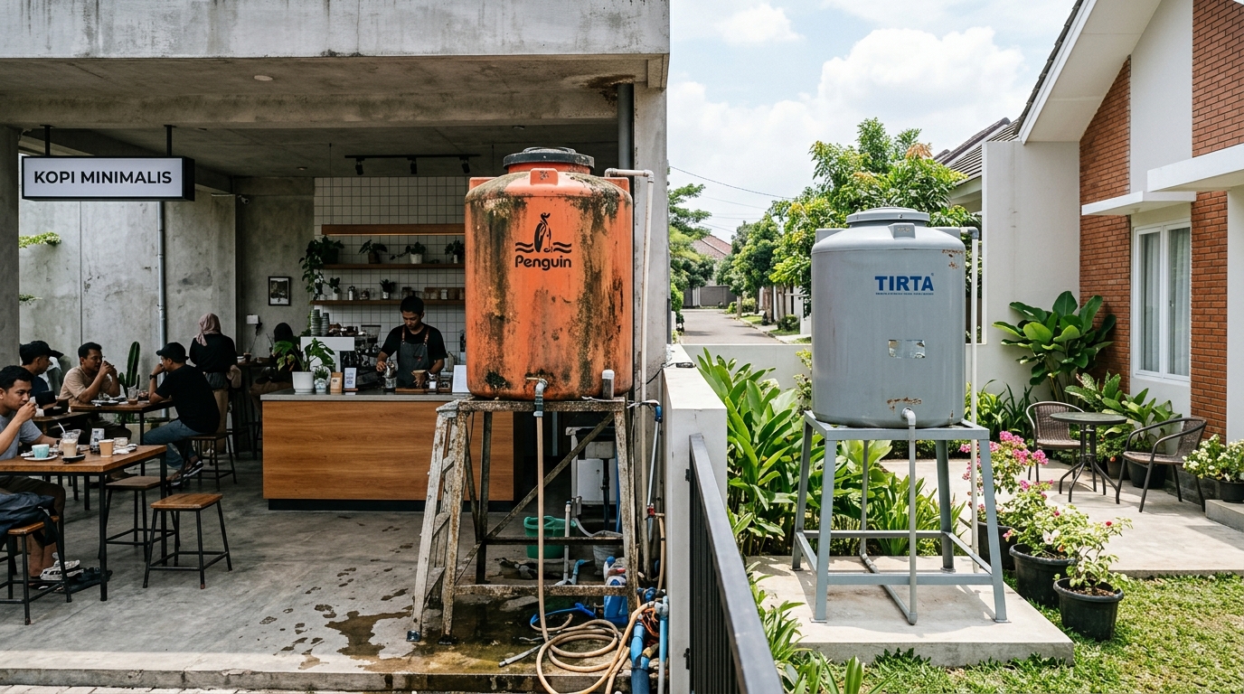 Kenapa Toren Kafe Lebih Cepat Kotor daripada Toren Rumah dengan Kapasitas Sama?