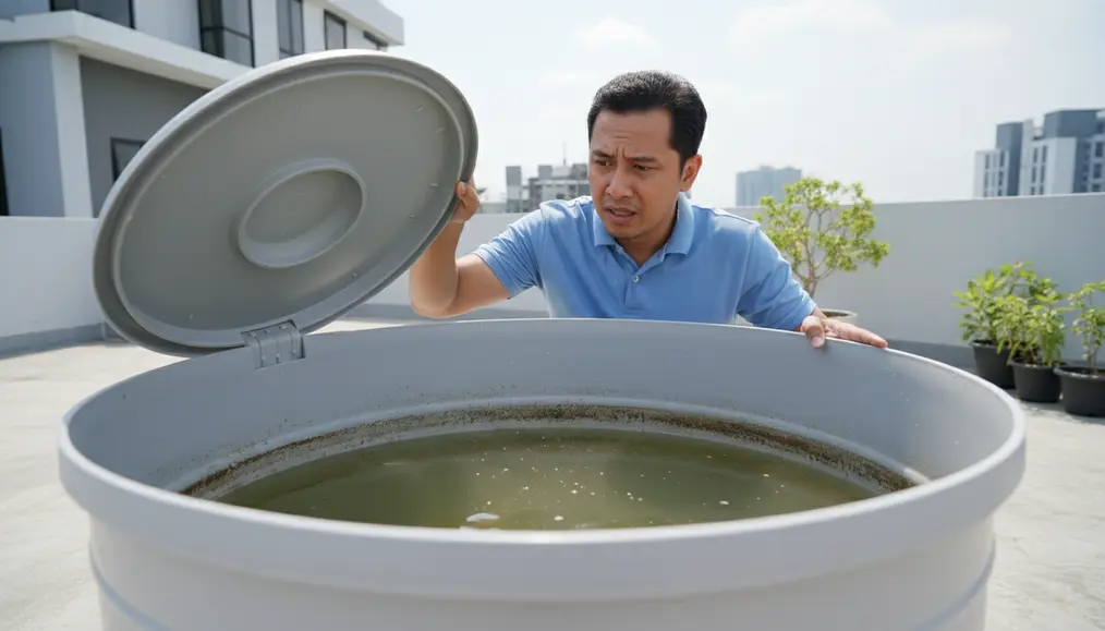 Tanda-Tanda Tandon Air Kamu Perlu Cuci Toren Segera