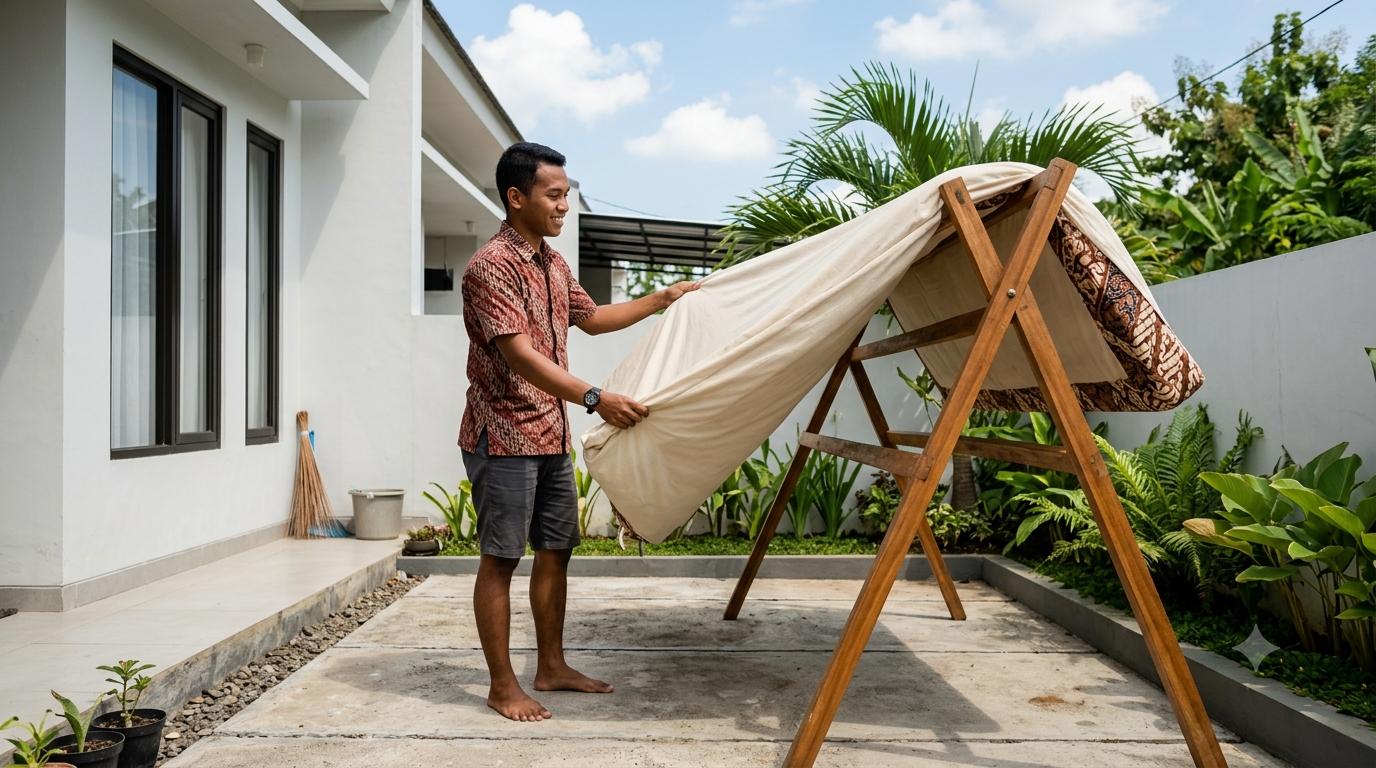 Kapan waktu terbaik menjemur kasur dalam sehari?