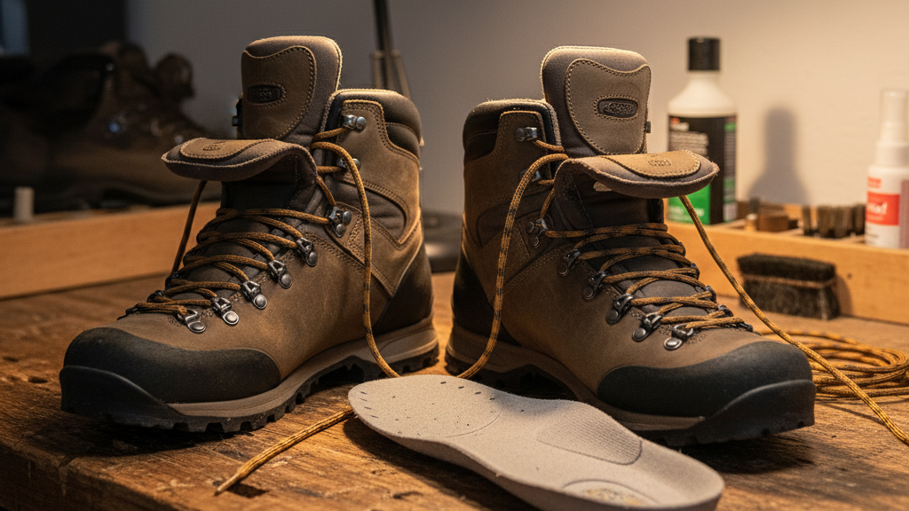  Lepaskan Tali dan Sol Dalam Sepatu Gunung