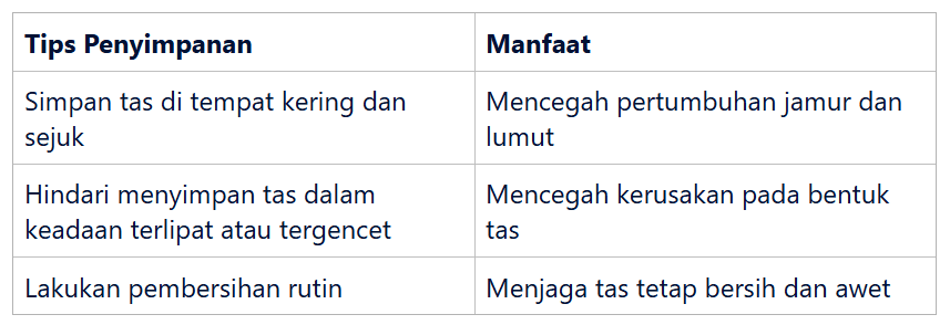 Tips Penyimpanan dan Perawatan Rutin
