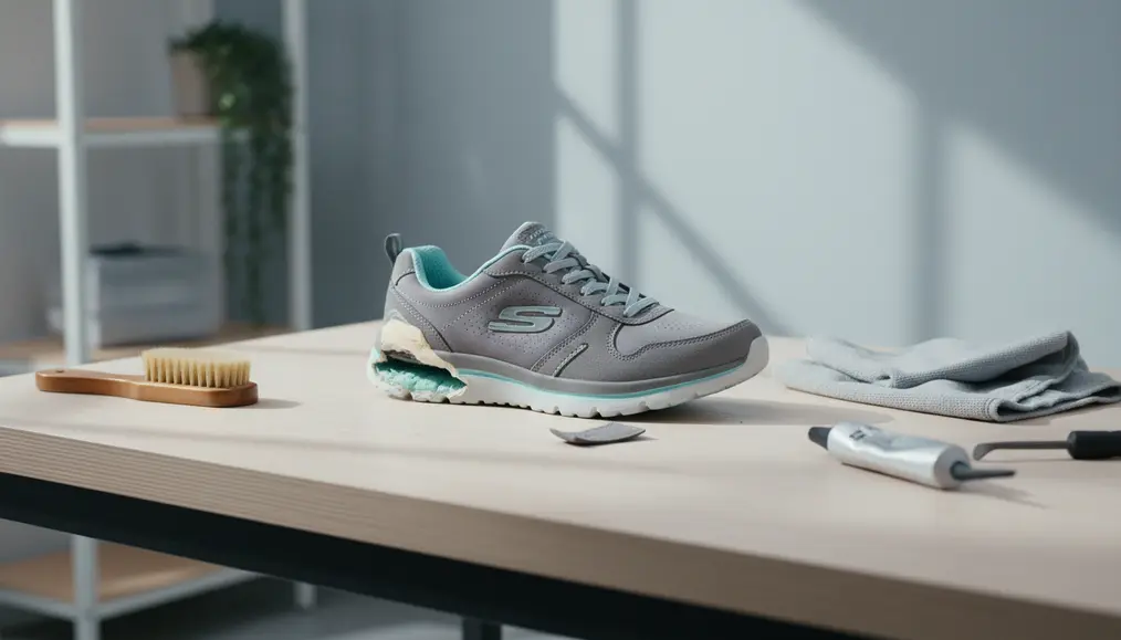 Skechers: Perbaikan Sol Memory Foam & Ganti Outsole Skechers Go Walk Jebol
