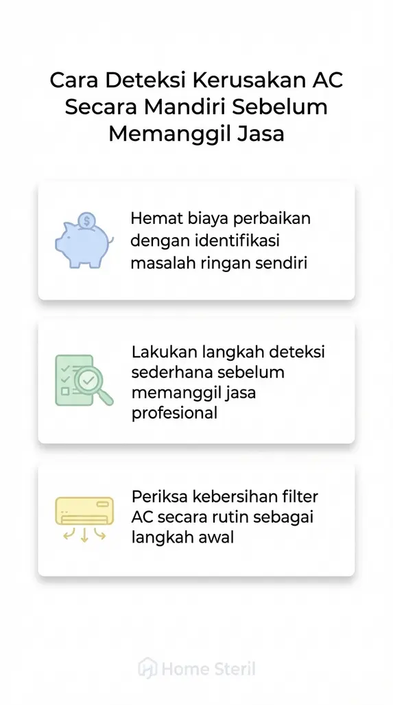 Cara Deteksi Kerusakan AC Secara Mandiri Sebelum Memanggil Jasa