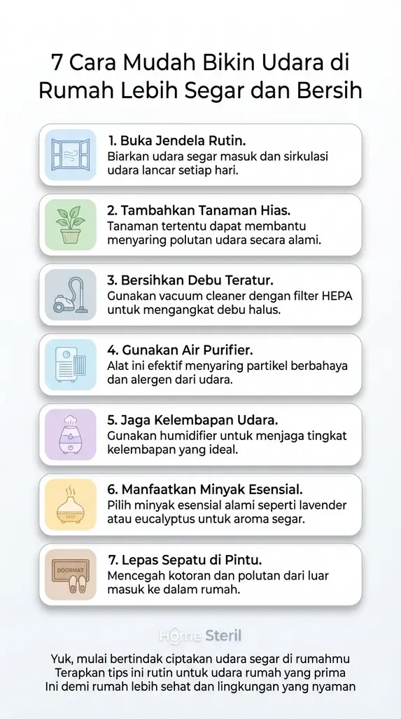 7 Cara Mudah Bikin Udara di Rumah Lebih Segar dan Bersih